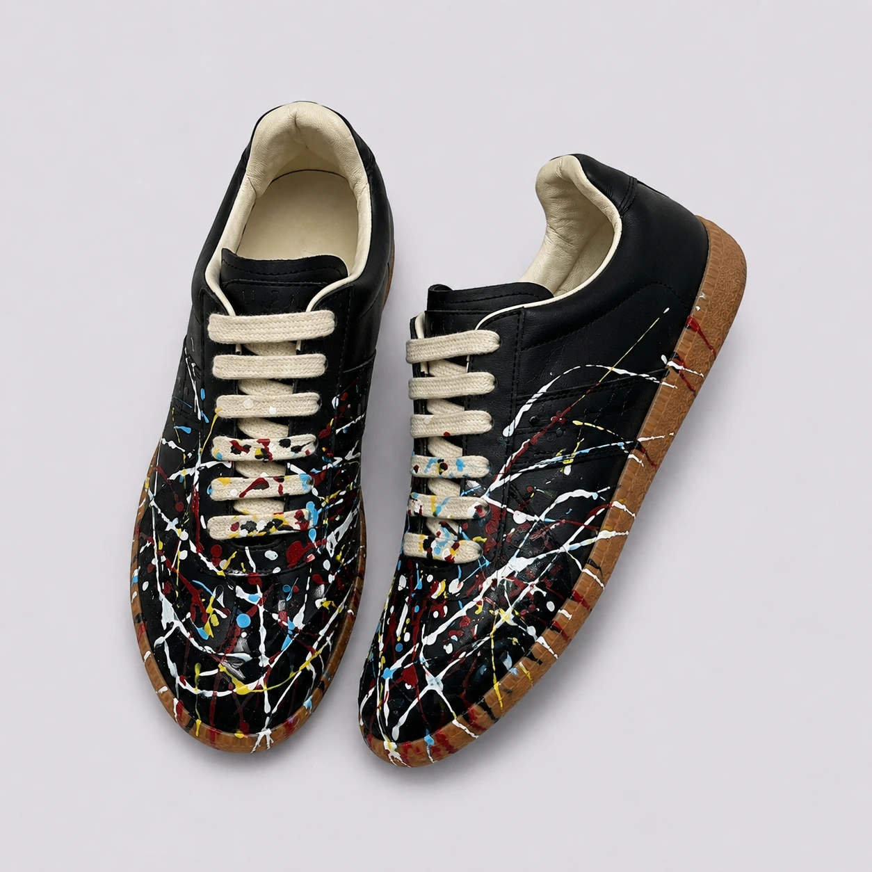 Maison Margiela GATs Paint Splatter Sneakers (Available in 2 Variations) - Image 2