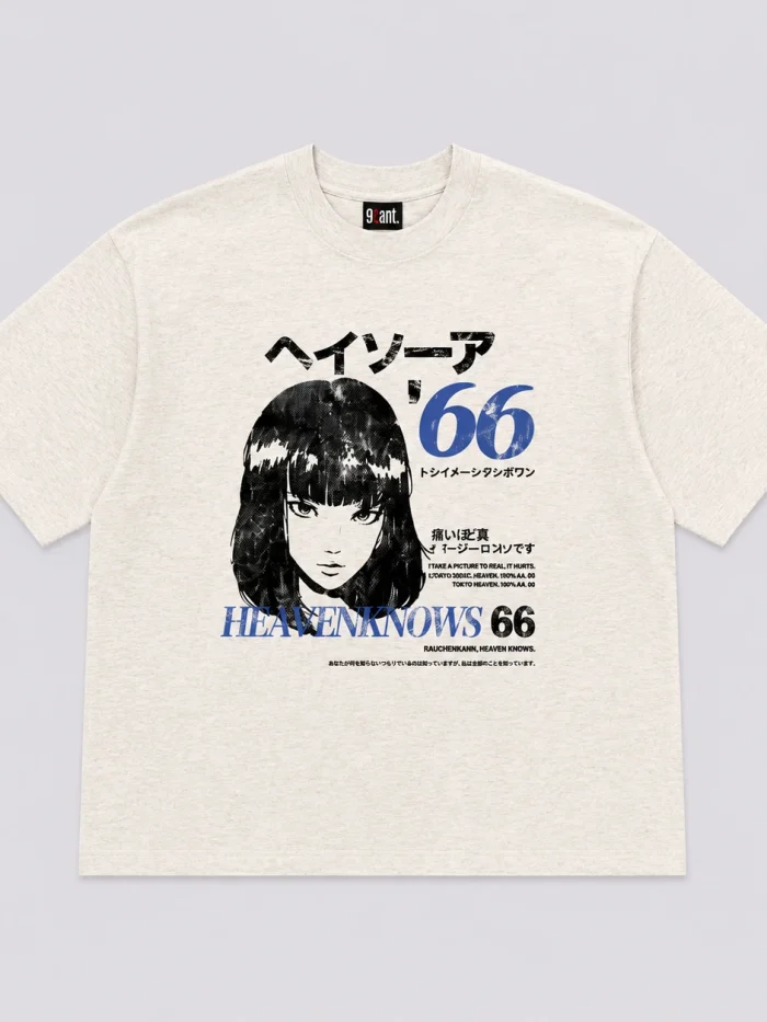 White Washed Vintage Anime Print T-Shirt (Available in 2 variations)