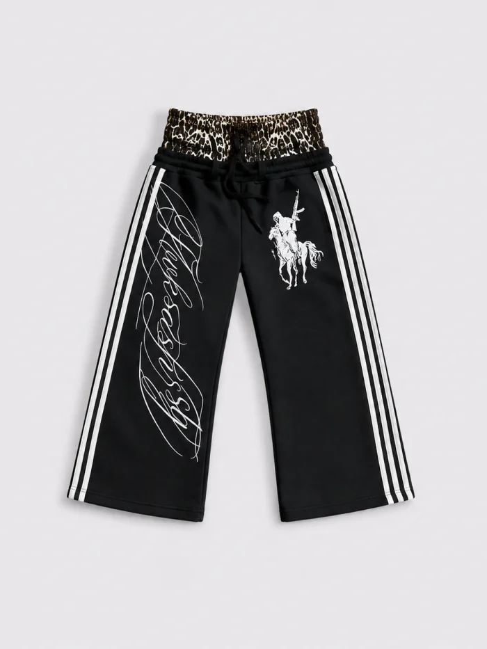 Leopard Print Double Waist Sweatpants (Available in 2 colors)