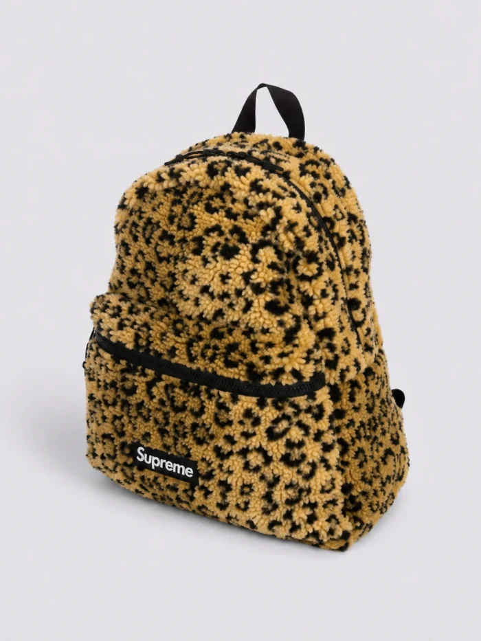 Supreme Leopard Print Fleece Backpacks (Available in 3 colors)