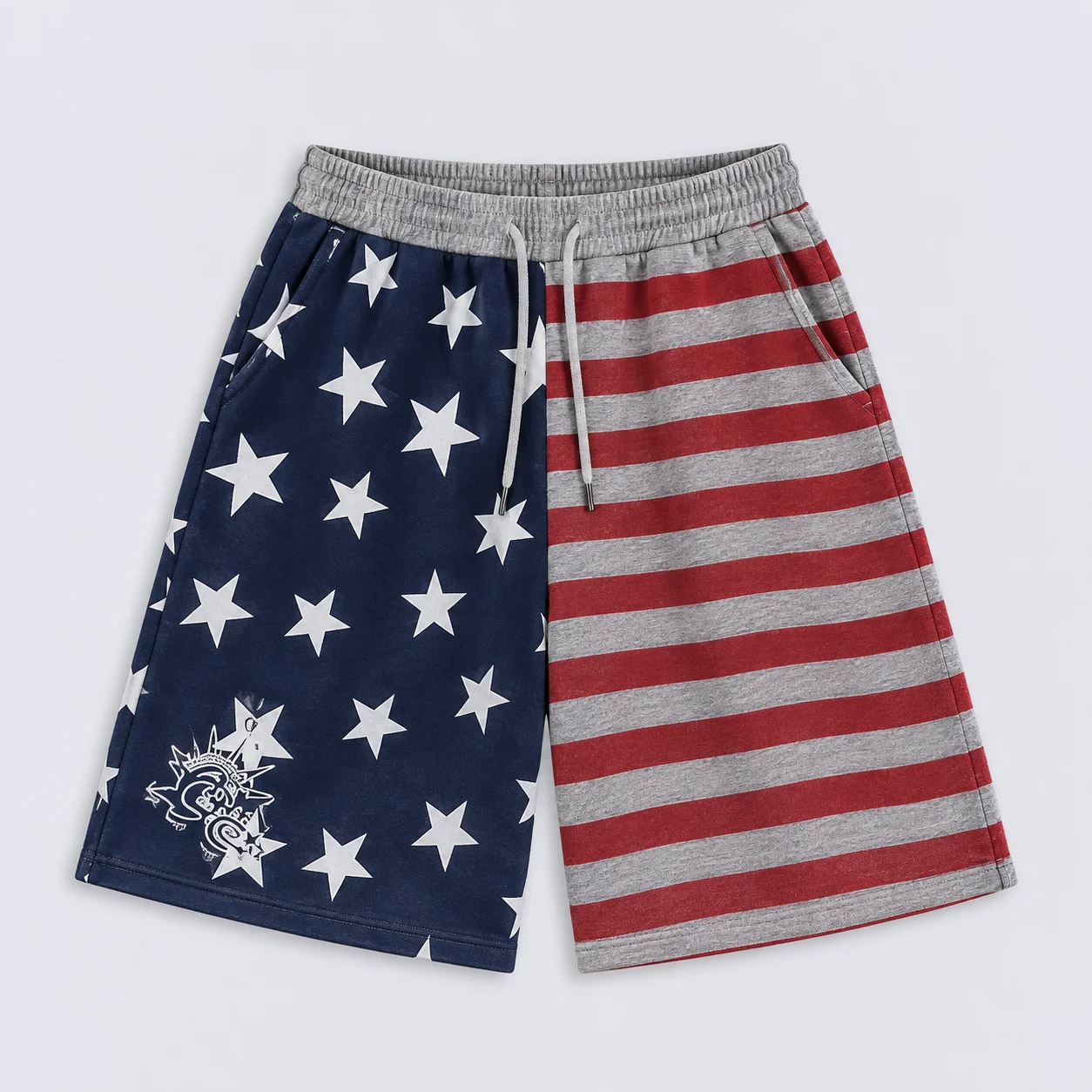American Flag Graphic Sweat Shorts
