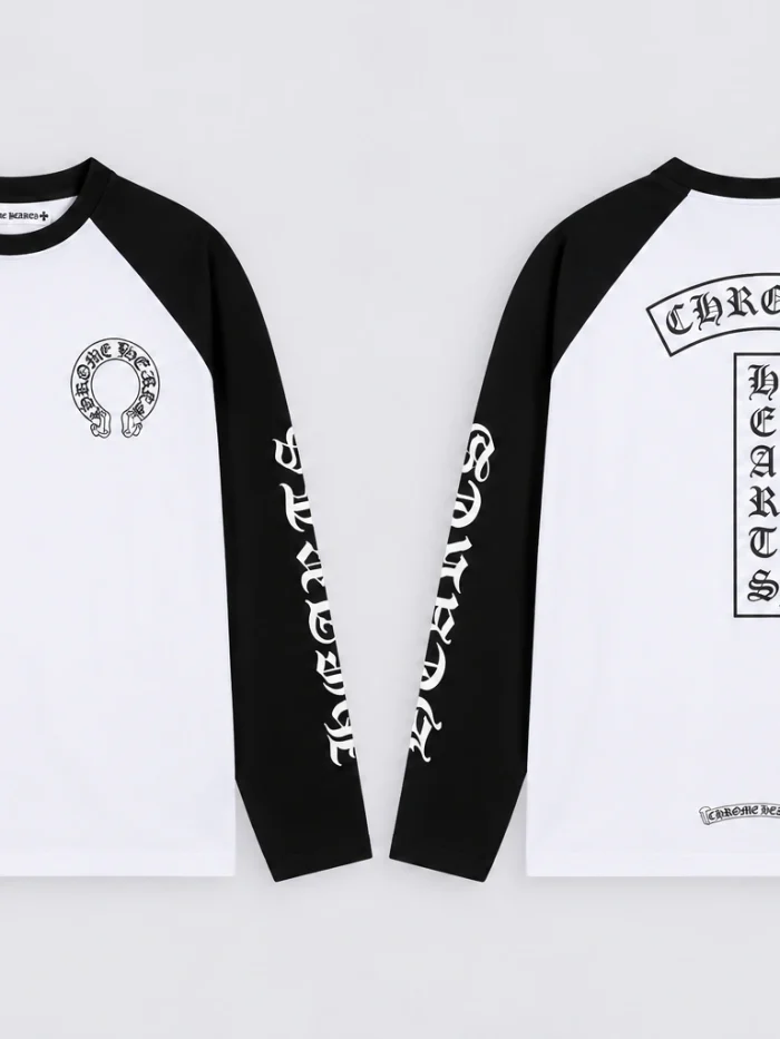 Chrome Hearts Horseshoe Baseball Raglan Long Sleeve Shirt