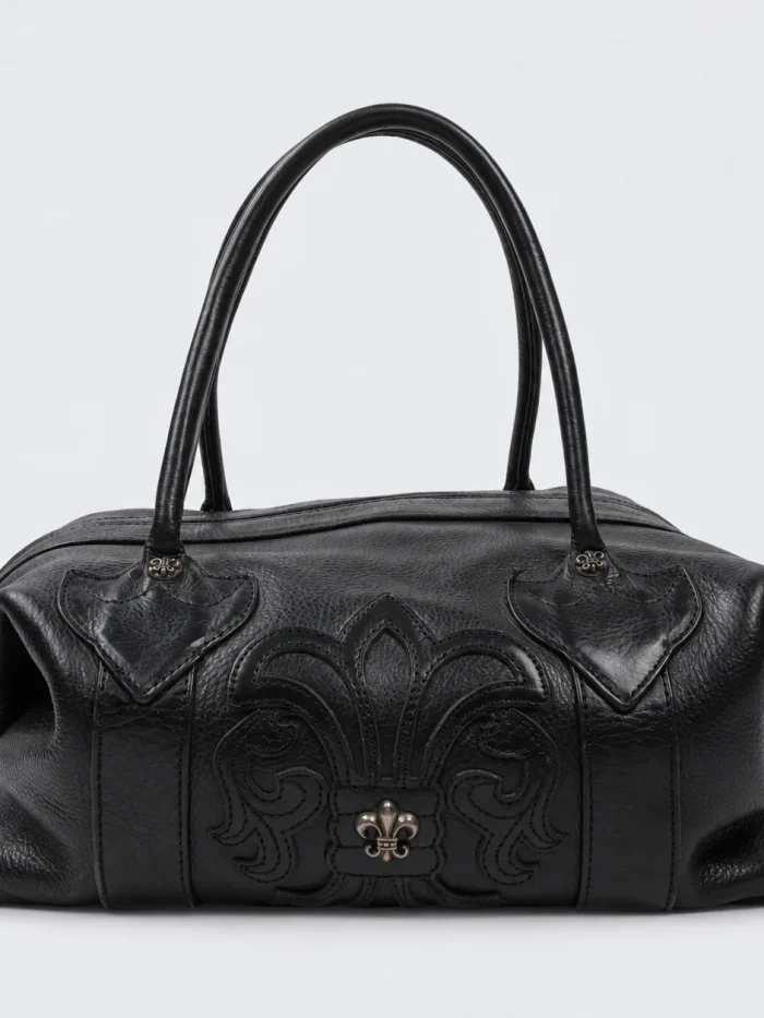 Chrome Hearts "Fleur De Lis" Leather Medicine Bag