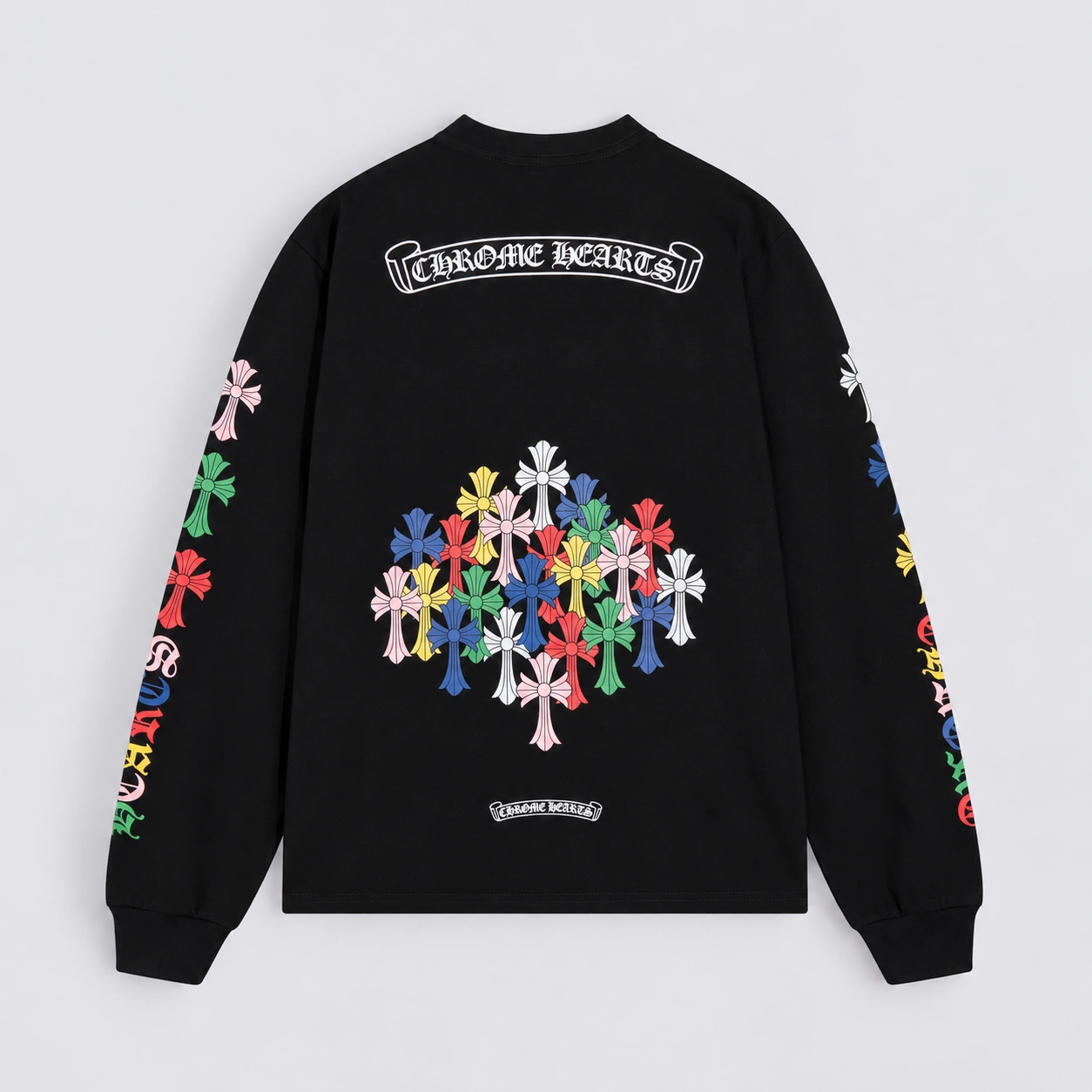 Chrome Hearts Multi Color Cross Cemetery Long Sleeve T-Shirt - Image 2