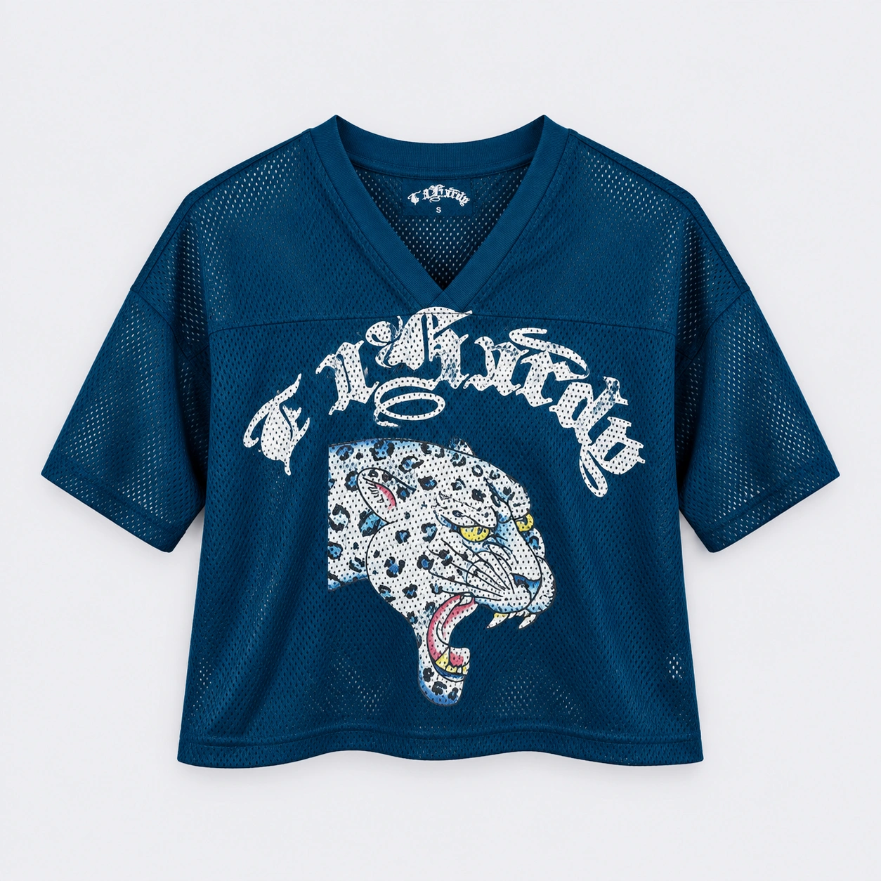 Ed Hardy Leopard Sapphire Crop Jersey