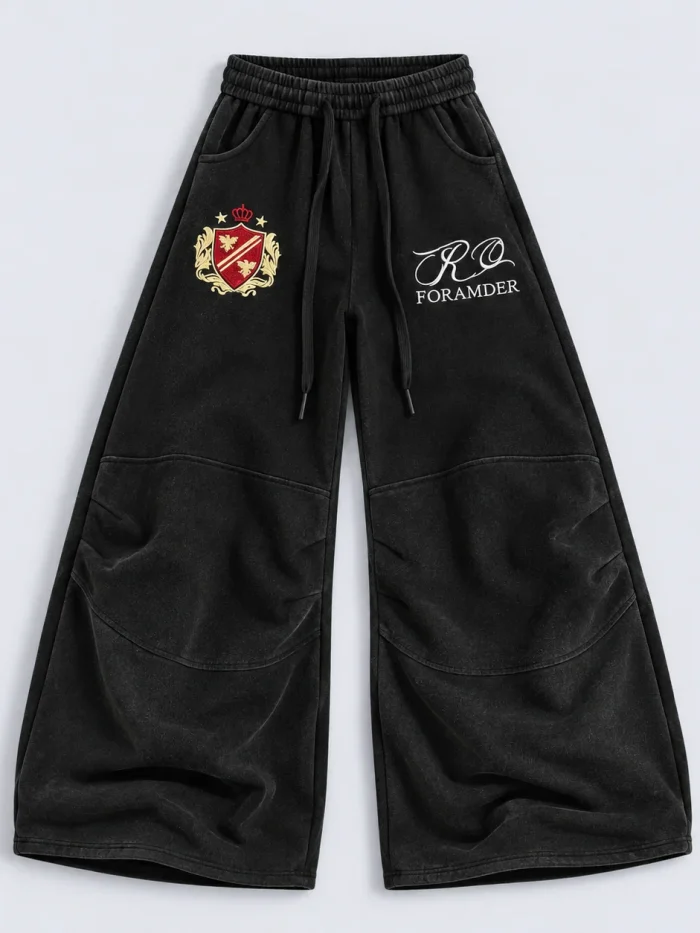 RO FORAMDER Crest Wide-Leg Sweatpants (Available in 2 Colors)