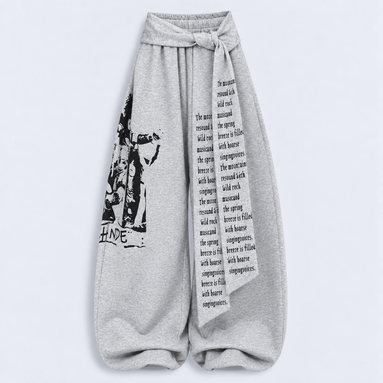 Gothic Graphic Wide-Leg Sweatpants (Available in 2 Colors)