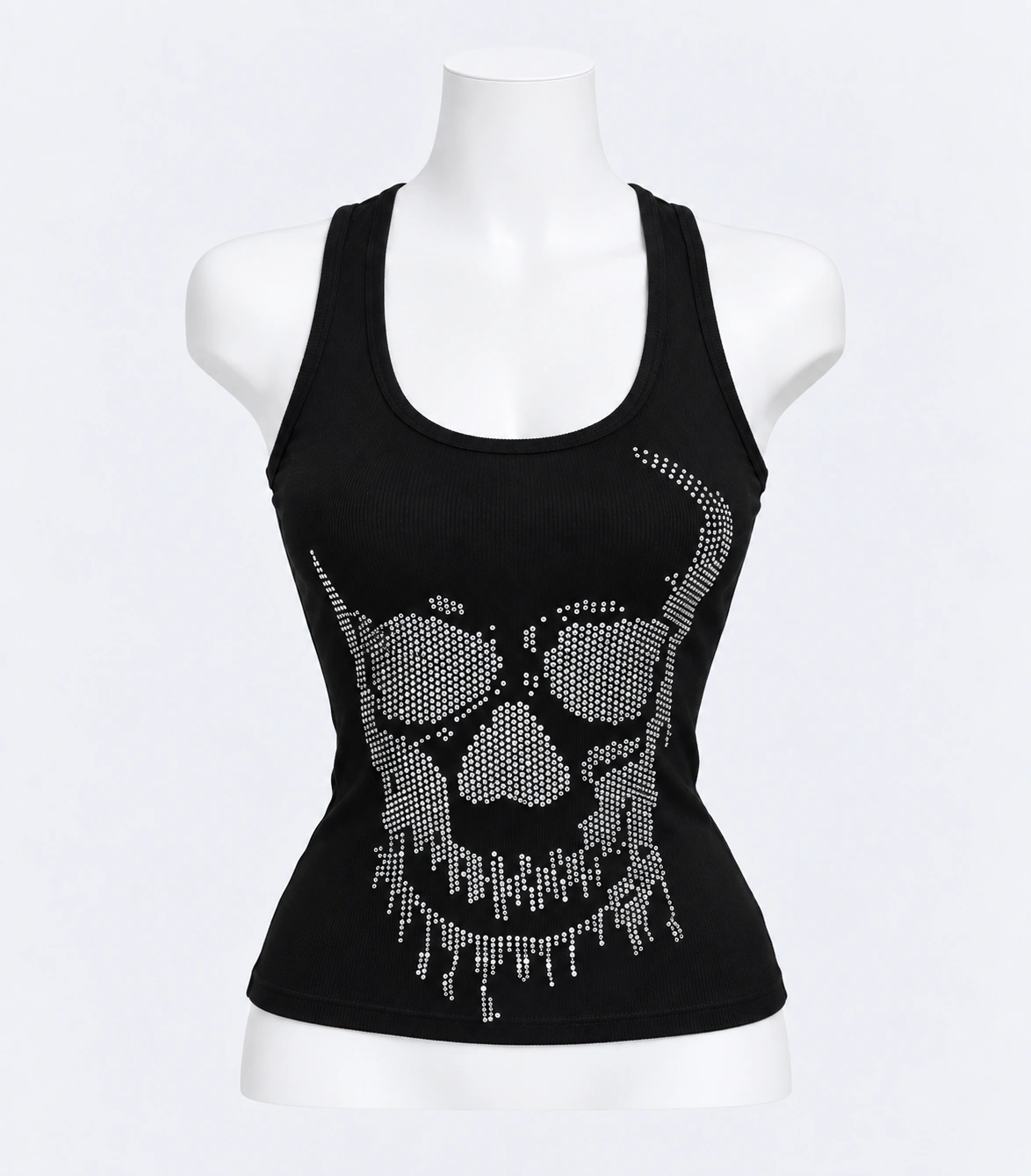 Skull Rhinestone Tank Top