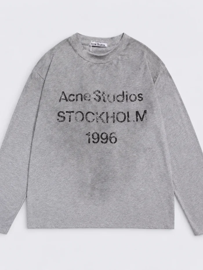 Acne Studios Sprayed logo Long Sleeve T-shirt - Distressed