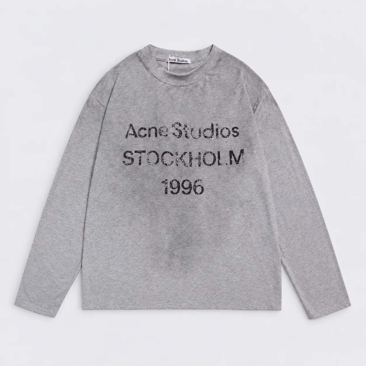 Acne Studios Sprayed logo Long Sleeve T-shirt - Distressed