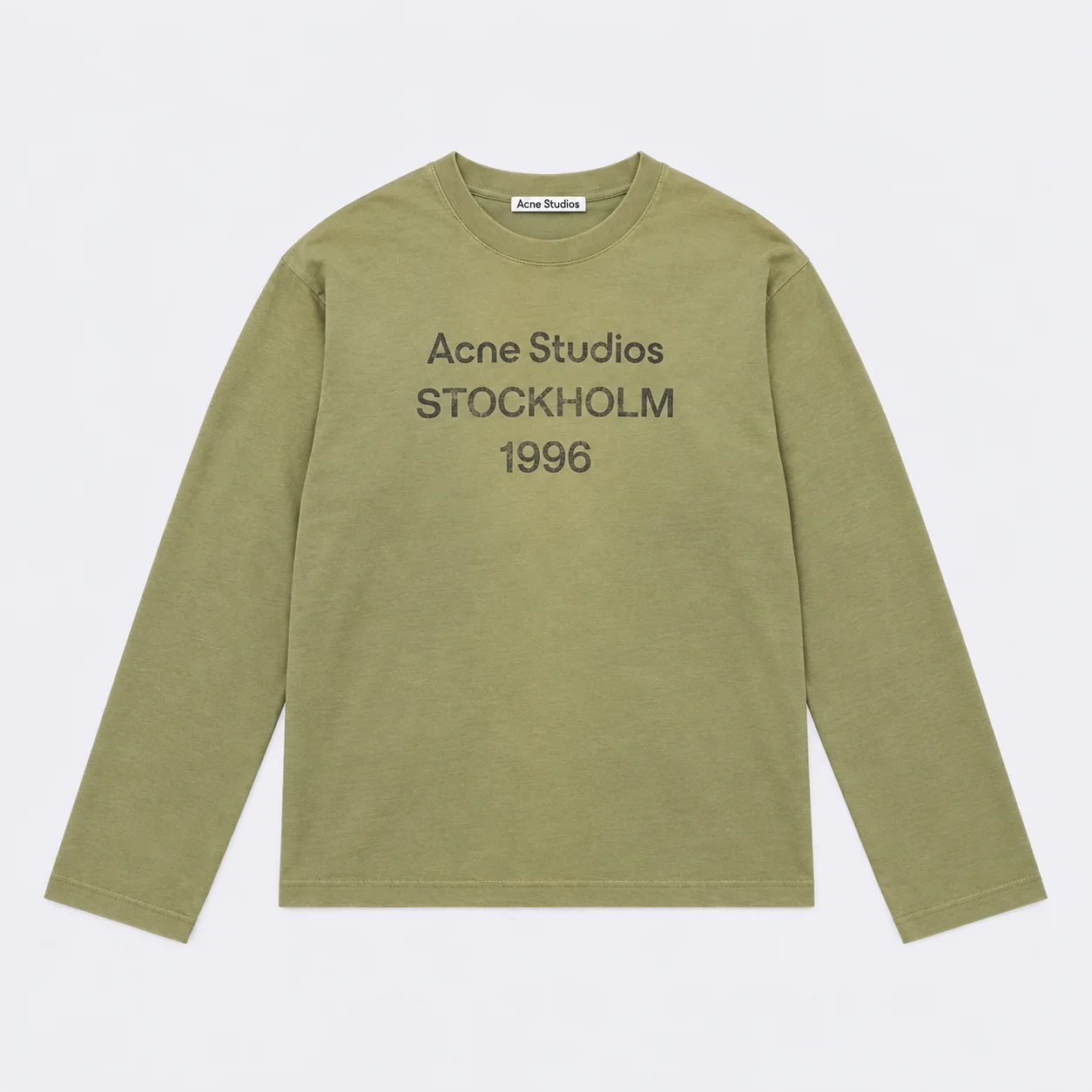 Acne Studios Sprayed logo Long Sleeve T-shirt (Available in 5 colors) - Image 2